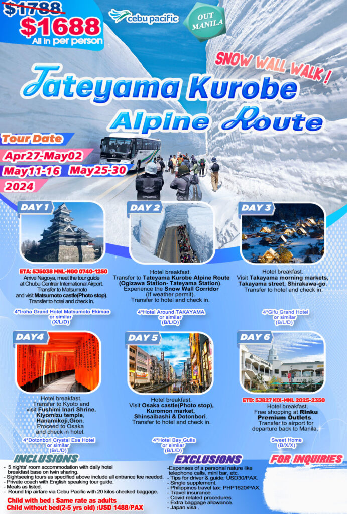 Tateyama Kurobe Alpine Route 2024