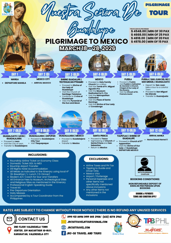 PILGRIMAGE TO MEXICO MAR 2026